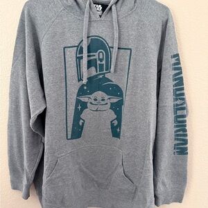 Torrid Gray Hoodie with Mandalorian and Child Graphic